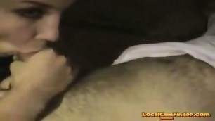 Big Busty Girl Blowing Cock