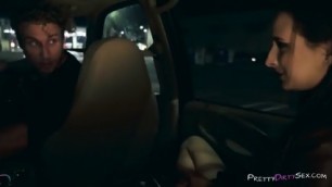 IAmPorn - Hot Brunette Ashley Adams Fucked In Car