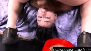 Messy Slut Chokes On Cock & Eats Puke At Facialabuse