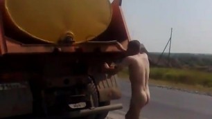 Trucker outdoor shower