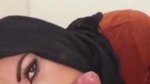 Hijab arab girl blowjob