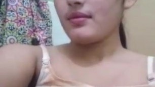 sexy indian colleage girl show her boobs front of cam