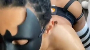 the masked black bitch is fucked