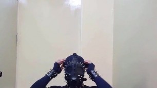 PANTYHOSE ENCASEMENT AND GAS MASK FETISH