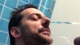 Italian lad drinking piss of his professor