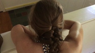 Fuck from behind while she moans and screams