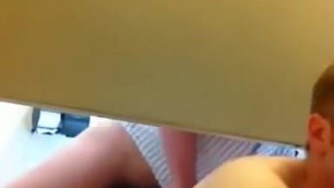 Being barebacked under a stall at college