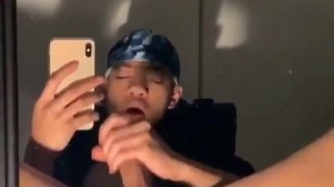 slutty boy jerking off showing ass