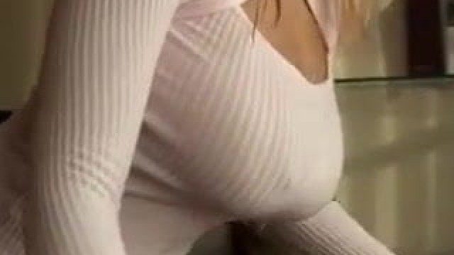 Blonde with big tits groped