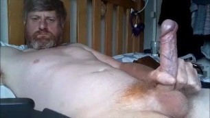 Handsome ginger daddy  jerking off.