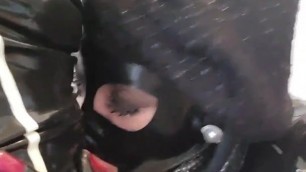 sucking my rubber mistress's cock