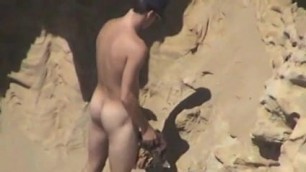 caught nudist wanking at the beach