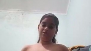Girl showing juice boobs and pink pussy