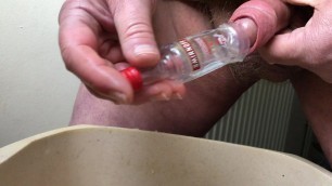 Monday foreskin with piss: small vodka bottle