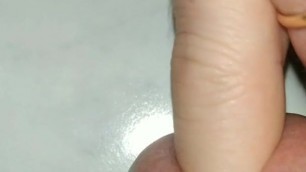 Peehole finger fucking