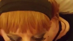 Debbie Lipstick from Leeds sucks my cock and gets a facial