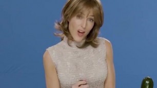 Gillian Anderson Gets Handsy with a Cucumber