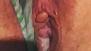 Playing with tight little pussy till it cums