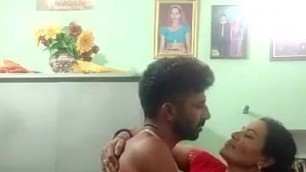 Desi bhabhi fucks devar in standing missionary position