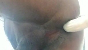 My sexy ass getting fucked with white cock dildo