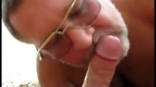 beach daddy bear blowjob