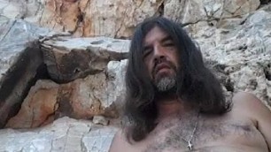 Long hair Terry make masturbation