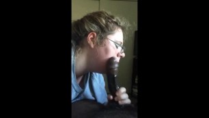 Fat slut eats black cock
