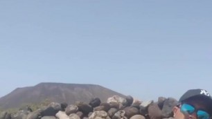 Handjob at nude beach in Canarias