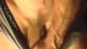 BODYBUILDER PLAYING WITH HIS SMALL COCK