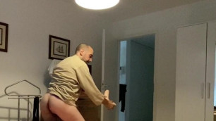 Swedish Slut And Exhib Lars Taking A Big Dildo!