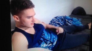 Russian boy jerking in bed