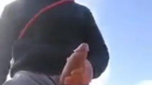 Huge cock in desert