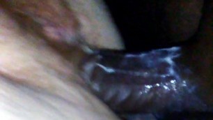 Bbc stranger cums in my hairy pussy