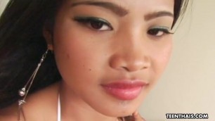 Horny Thai babe, Tusinee got assfucked and creampied