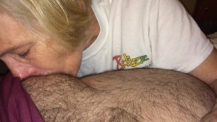 Naughtia Eve Nurses Tit and Enjoys Tasting Pre-Cum Too