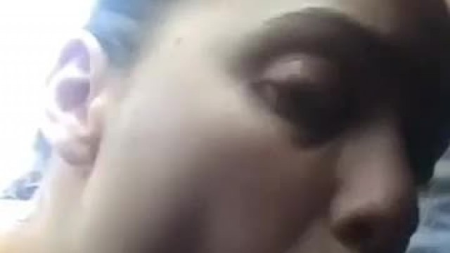 Desi girlfriend giving blowjob and eating cum