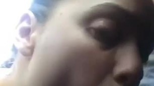 Desi girlfriend giving blowjob and eating cum