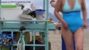 MY WIFE ON THE BEACH (PART 1), MATURE MOM, FUCKING, SUCKING, MASTURBATING, ORGASMS, CUMSHOTS, EXHIBITIONIST - ARDIENTES69