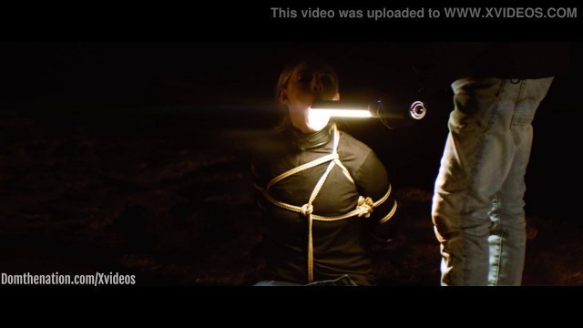 GAGGING ON THE LIGHT (TRAILER) -- face fucking and gagging on the beach at night