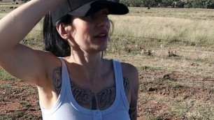 BIG TIT, BIG Thick ASS – Tattooed Mature Milf Gives Stranger a Blowjob In The Outback For a Lift Home - Melody Radford