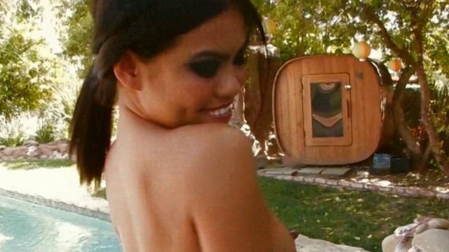 Hot and Spicy Asian girl Cindy Starfall takes it outside to strip nude and finger bang the fuck out of her pussy to cum