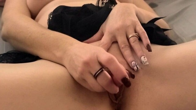 Toying My Tight Pussy In a Black Skirt