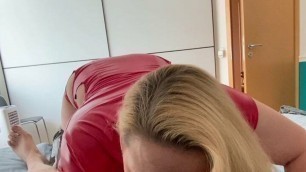 Julia-Winter strapped on in wetlook for his cock! let me be your submissive slut!