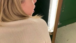 Fucked her in the fitting room of the store - outdoor, public