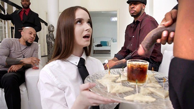 Hazel Moore does Anal Gangbang with Big Black Cocks