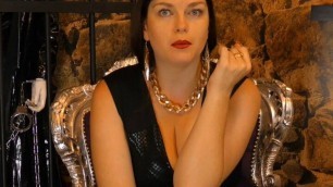 Become a slave of a busty German milf dominatrix