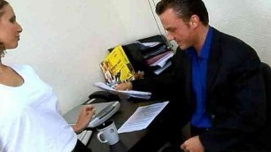 MILF Secretary let stressed, so Boss Fucks her in the Office to Feel Good
