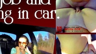 Young slut is hitchhiking. Domination in car. Blowjob in car