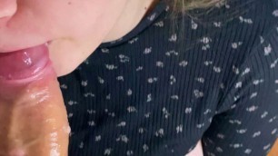 Cumshot on tits after juicy blowjob from girlfriend - TomaStevi