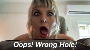 OOPS! WRONG HOLE! / Stuck Stepmom Gets UNEXPECTED ANAL FUCK